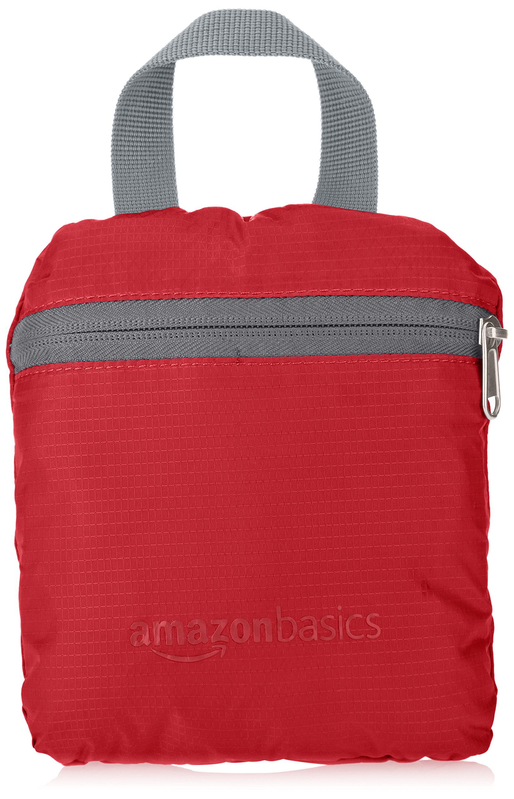 AmazonBasics 可摺疊遠足背囊｜25 L・紅色・圖片 3