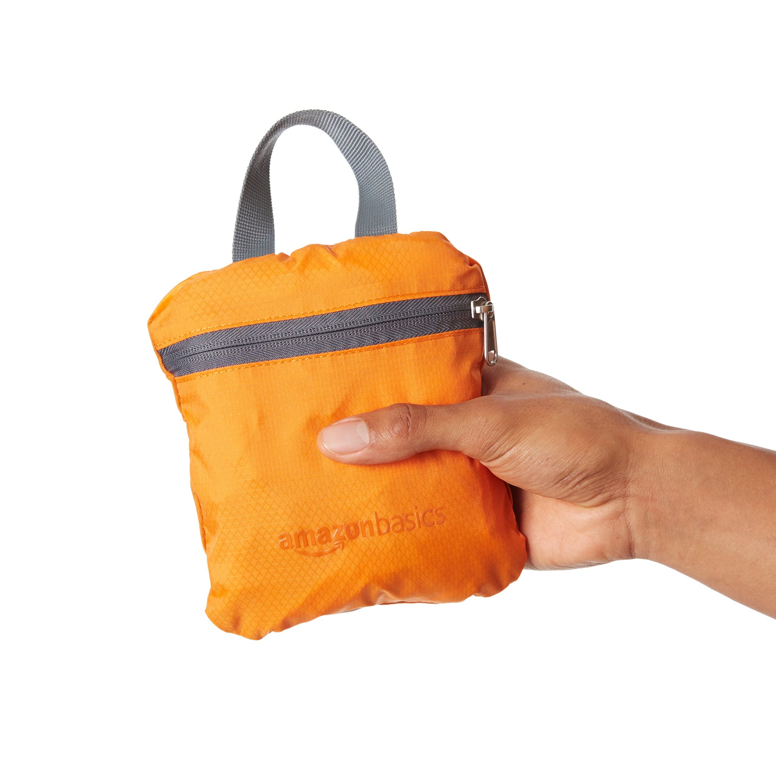 AmazonBasics 可摺疊遠足背囊｜25 L・橙色・圖片 5