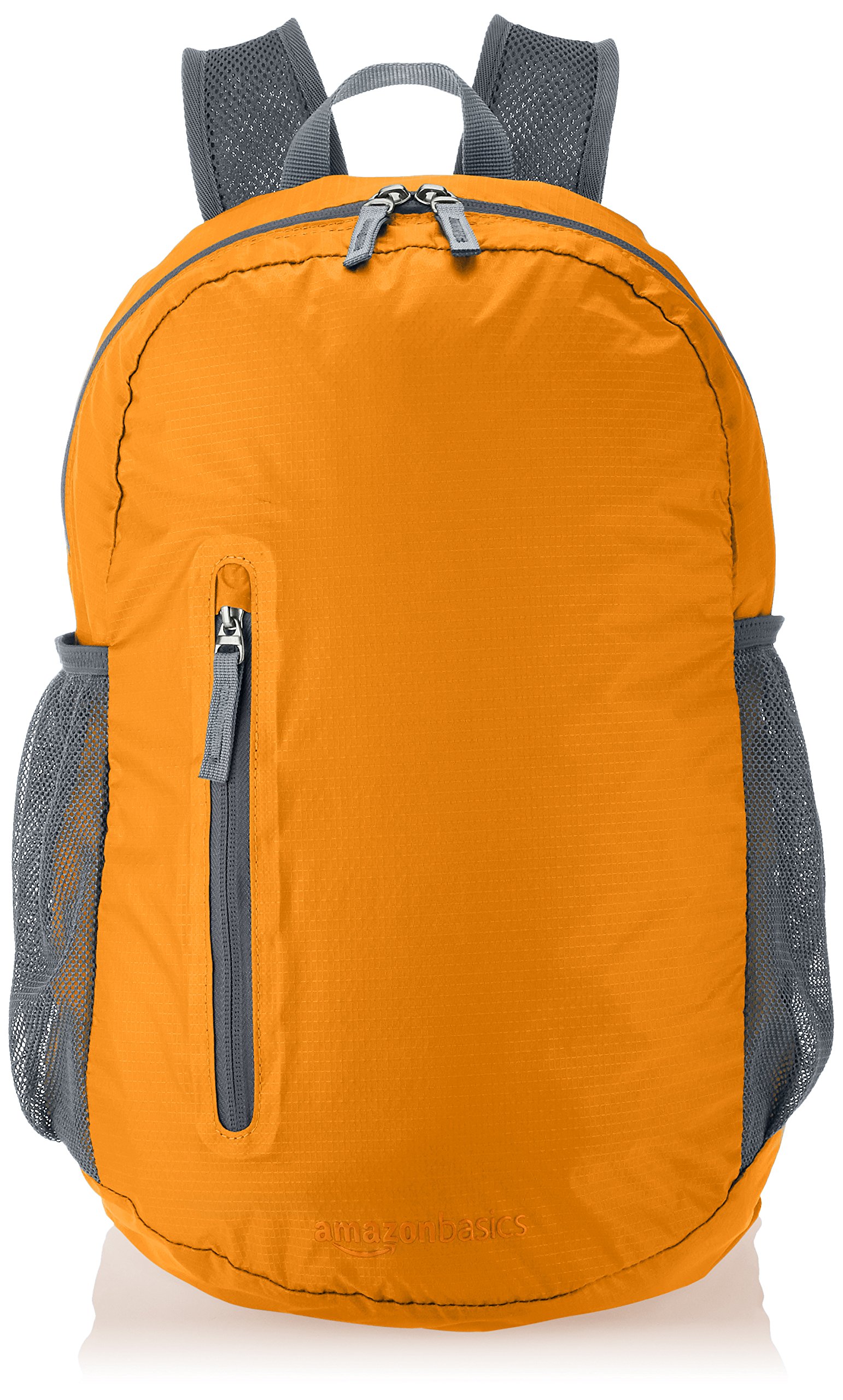 AmazonBasics 可摺疊遠足背囊｜25 L・橙色・圖片 2