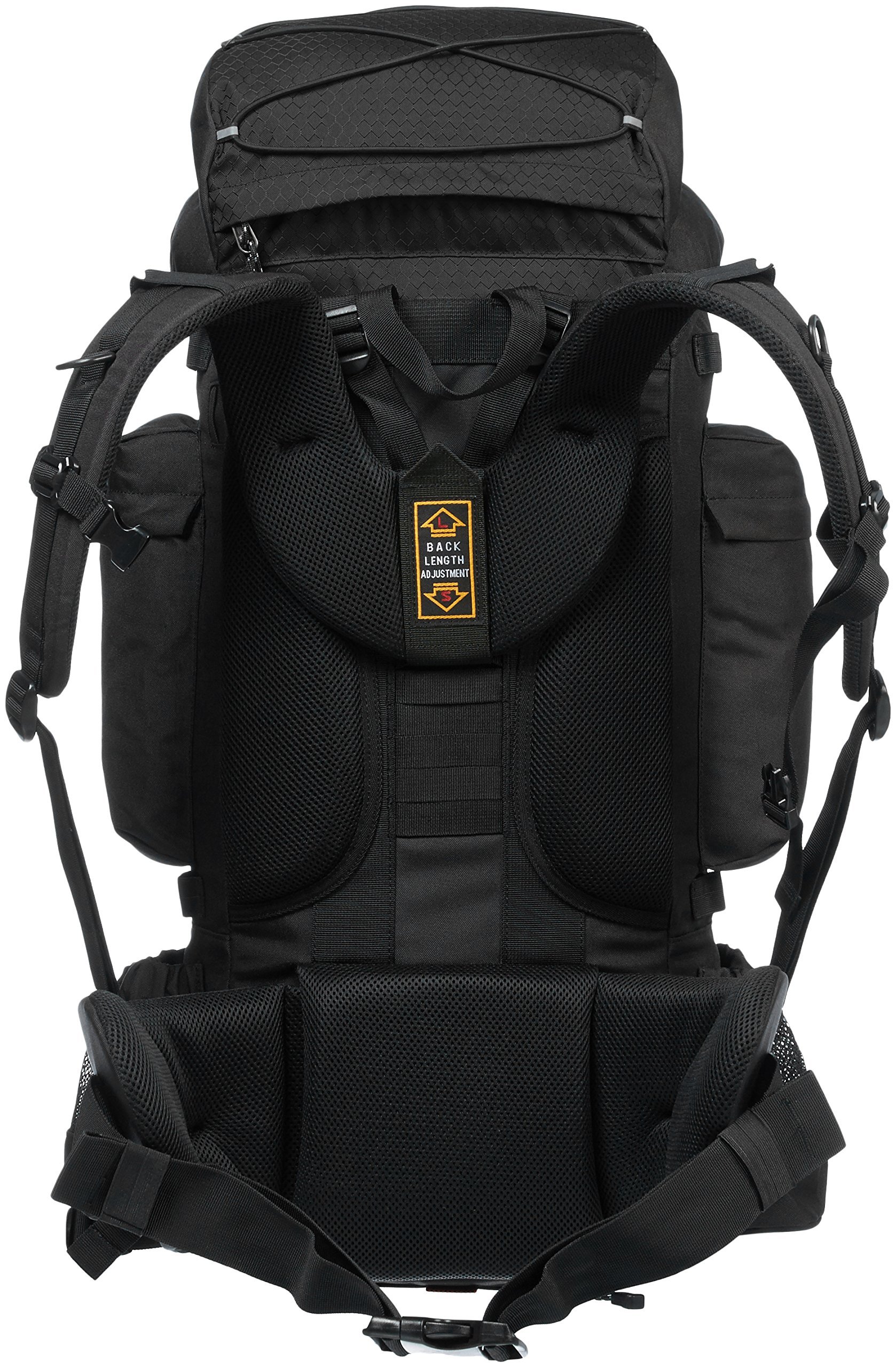 AmazonBasics 內架遠足背囊｜75 L・黑色・附防雨罩・圖片 3