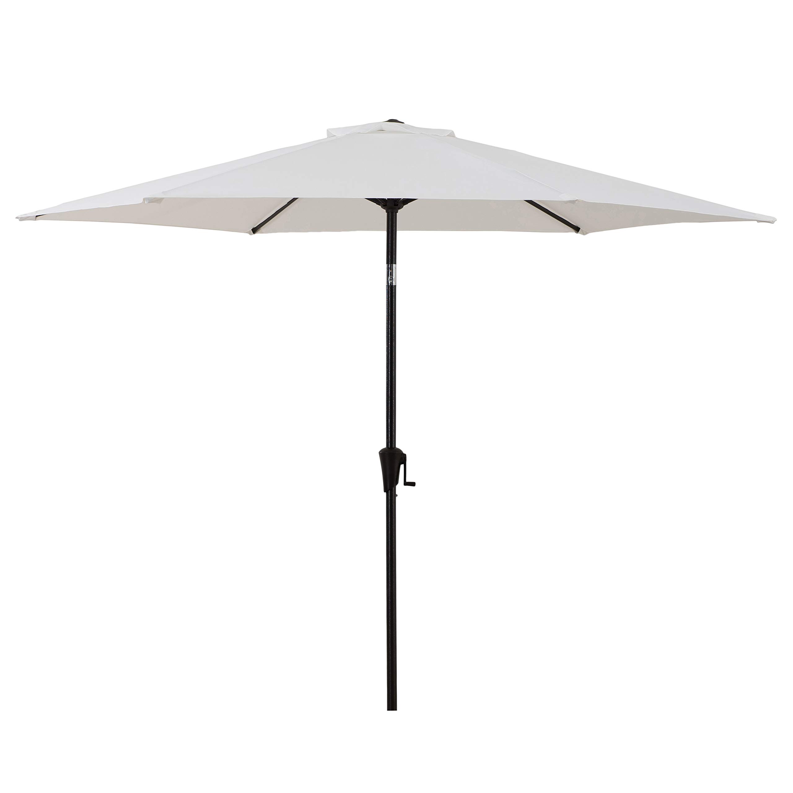 AmazonBasics 庭院鋼架遮陽傘｜9 ft・白色・不含底座
